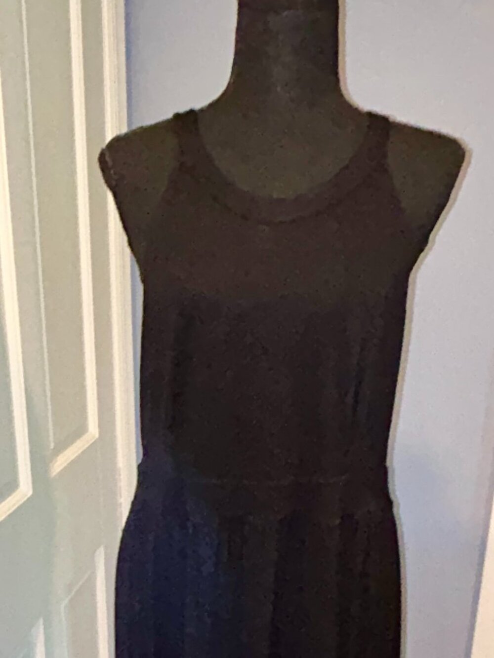 Eileen Fisher Black Maxi Dress, Ladies M, Sleeveless, Viscose Blend